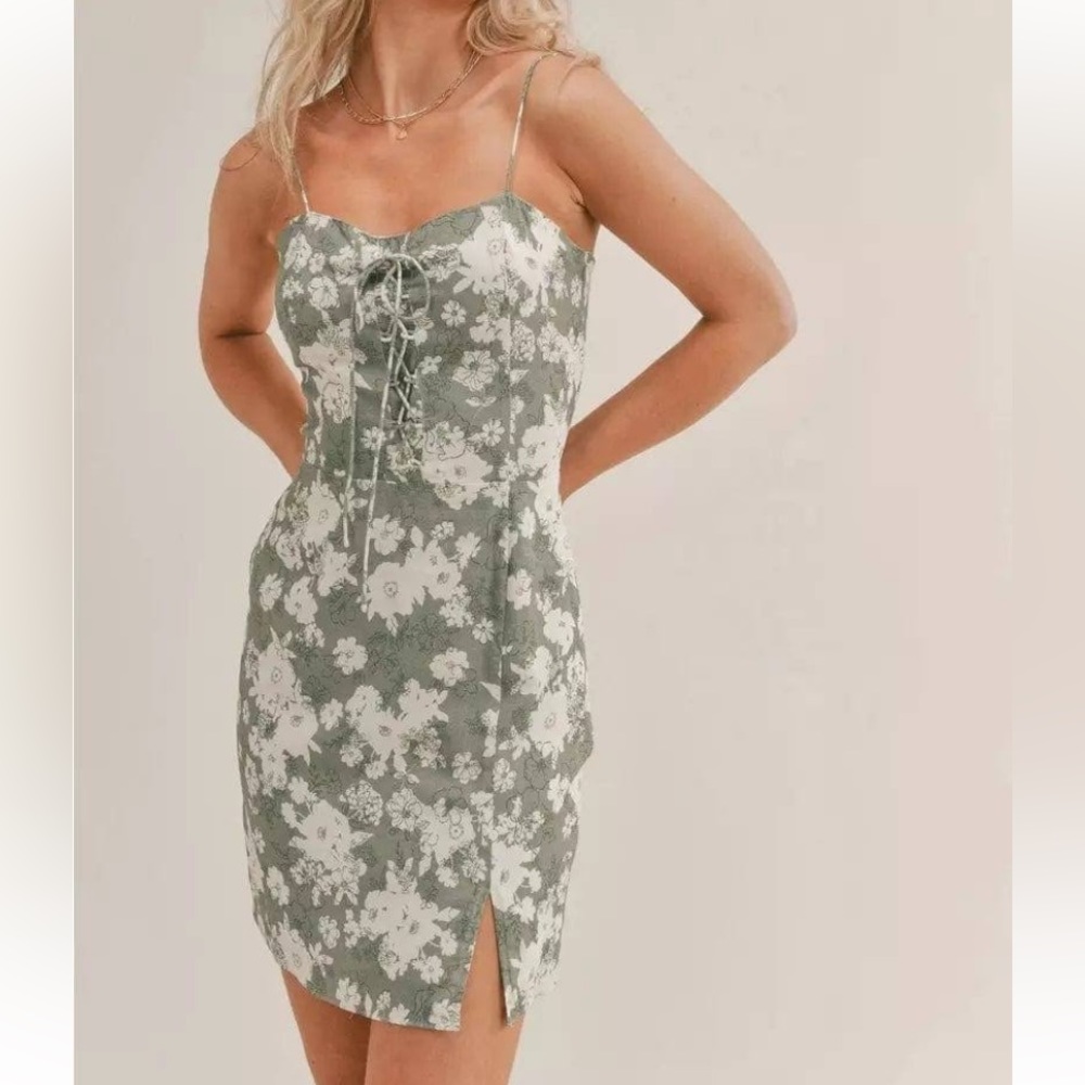 Sage The Label Green Floral Dress